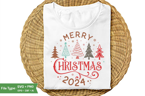 Merry Christmas 2024 Round Sign SVG Design, Farmhouse Christmas Round Sign SVG Design, Christmas SVG Design, SVGs, Food & Drink, Print & Cut, Quotes and Sayings SVG DesignPlante 503 
