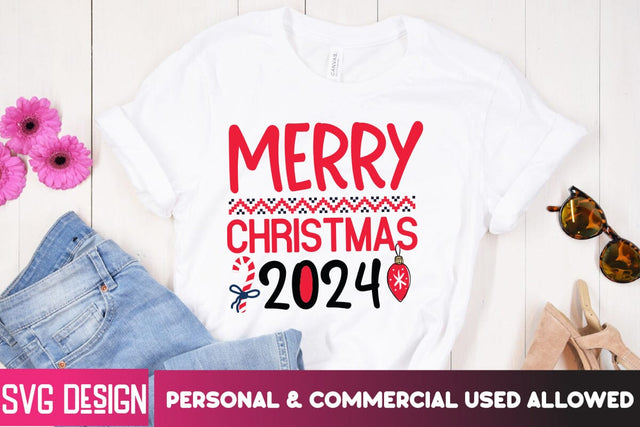 Merry Christmas 2024 SVG Design, Christmas SVG Cut File, Christmas SVG Quotes, Merry Christmas SVG Design, Christnmas Sublimation PNG SVG BlackCatsMedia 