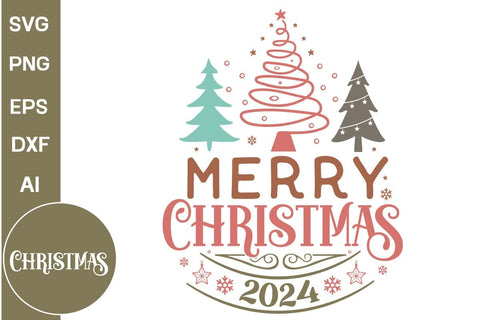 Merry Christmas 2024 SVG Design, Farmhouse Christmas SVG Design, Christmas SVG Design, SVGs, Food & Drink, Print & Cut, Quotes and Sayings SVG DesignPlante 503 