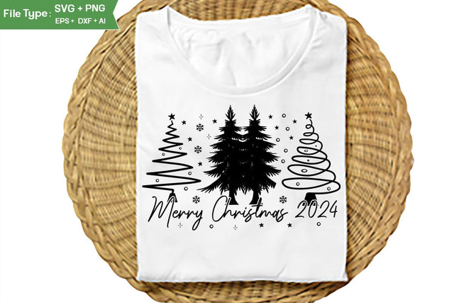 Merry Christmas 2024 SVG Design, Farmhouse Christmas SVG Design, Christmas SVG Design, SVGs, Food & Drink, Print & Cut, Quotes and Sayings SVG DesignPlante 503 