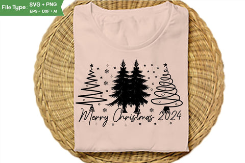 Merry Christmas 2024 SVG Design, Farmhouse Christmas SVG Design, Christmas SVG Design, SVGs, Food & Drink, Print & Cut, Quotes and Sayings SVG DesignPlante 503 