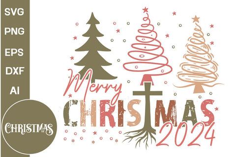 Merry Christmas 2024 SVG Design, Farmhouse Christmas SVG Design, Christmas SVG Design, SVGs, Food & Drink, Print & Cut, Quotes and Sayings SVG DesignPlante 503 