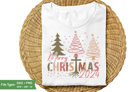 Merry Christmas 2024 SVG Design, Farmhouse Christmas SVG Design, Christmas SVG Design, SVGs, Food & Drink, Print & Cut, Quotes and Sayings SVG DesignPlante 503 