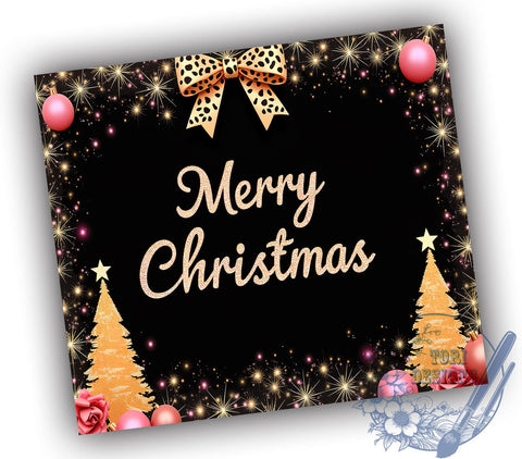 Merry Christmas 20oz Skinny Tumbler PNG, Xmas Holiday Tumbler Wrap, Sublimation Design, Straight & Tapered Tumbler Wrap, Instant Digital Download Sublimation ToriDesigns 