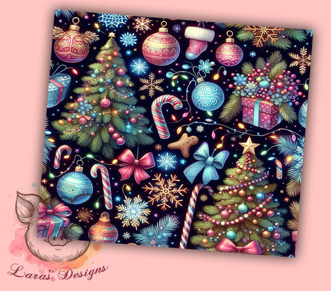 Merry Christmas 20oz Tumbler Png, Straight & Tapered Tumbler Png, Christmas Tree Tumbler Png, Digital Download PNG Sublimation Lara' s Designs 
