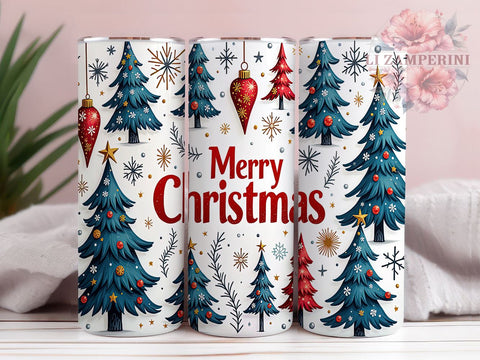 Merry Christmas 20oz Tumbler Wrap PNG, Xmas Holiday Tumbler PNG Sublimation Design, Straight & Tapered Tumbler Wrap, Instant Digital Download Sublimation Li Zamperini 