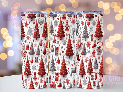 Merry Christmas 20oz Tumbler Wrap Sublimation Design, Straight Tapered Tumbler Wrap, Christmas Tumbler Png, Instant Digital Download Sublimation SvggirlplusArt 