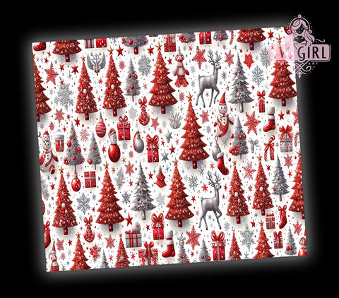 Merry Christmas 20oz Tumbler Wrap Sublimation Design, Straight Tapered Tumbler Wrap, Christmas Tumbler Png, Instant Digital Download Sublimation SvggirlplusArt 