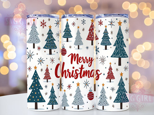 Merry Christmas 20oz Tumbler Wrap Sublimation Design, Straight Tapered Tumbler Wrap, Xmas Holiday Tumbler Png, Instant Digital Download Sublimation SvggirlplusArt 
