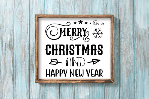 Merry christmas and happy new year SVG Design SVG Regulrcrative 