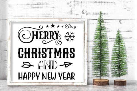 Merry christmas and happy new year SVG Design SVG Regulrcrative 