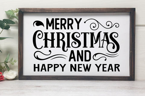 Merry christmas and happy new year SVG Design SVG Regulrcrative 