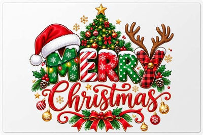 Merry Christmas Antler Lettering PNG SVG BillahCrafts 