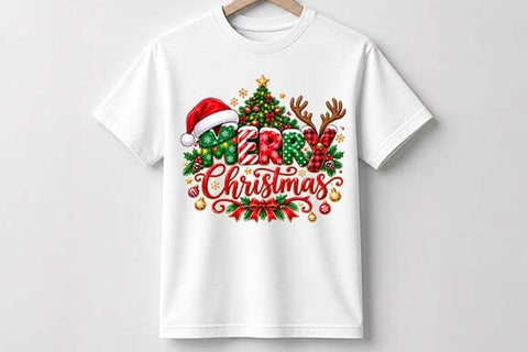 Merry Christmas Antler Lettering PNG SVG BillahCrafts 