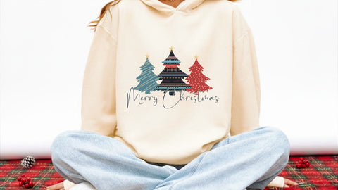 Merry Christmas Aztec Trees PNG | Aztec Pattern Christmas Tree Sublimation | Boho Holiday Sublimation Design Sublimation Print Perfect Design Shop 