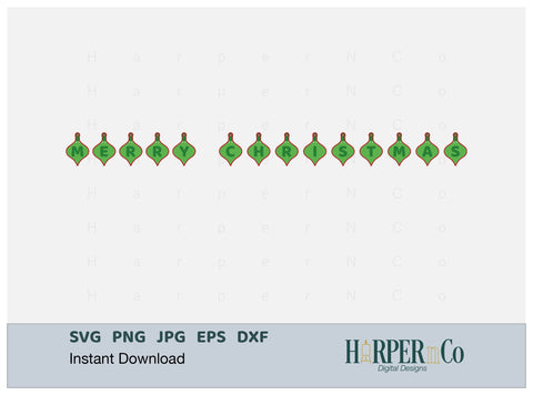 MERRY CHRISTMAS BANNER SVG PNG Cut EPS File SVG HarperNCo 