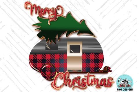 Merry Christmas Camper Png, Vintage Christmas Sublimation SVG Crafty Mama Studios 