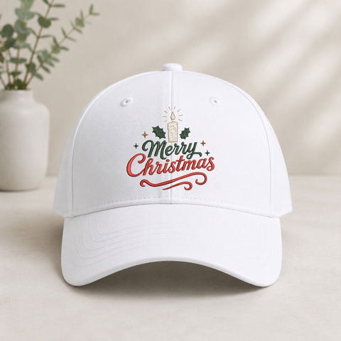 Merry Christmas Candle Machine Embroidery Design – Holly Holiday Christmas Embroidery File Embroidery/Applique DESIGNS PatternFeed8 