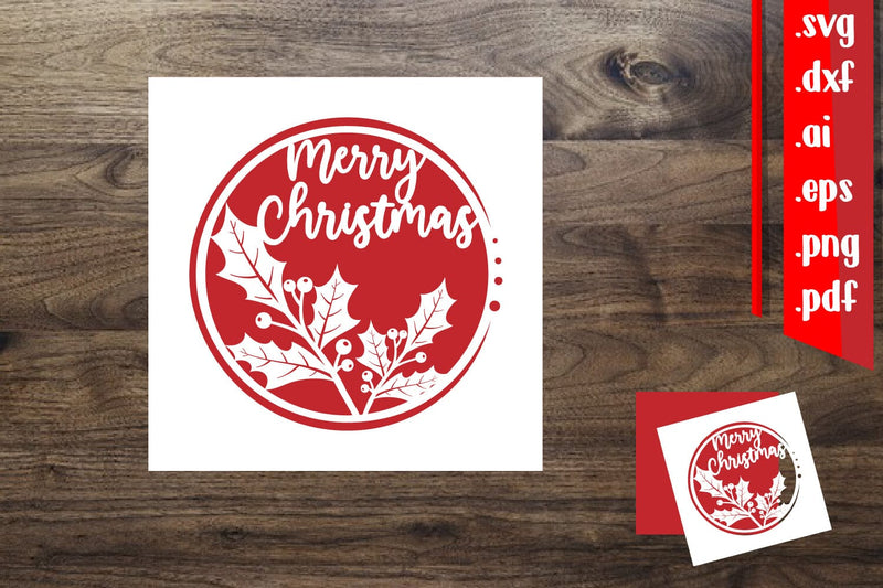 Merry Christmas Card | Christmas Card 2.4 SVG zafrans studio 