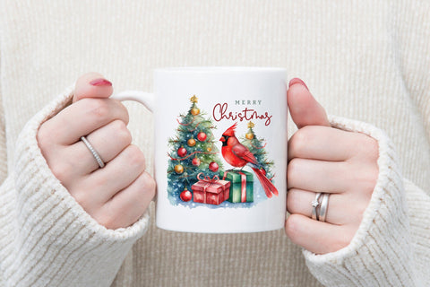 Merry Christmas Cardinal Sublimation PNG Sublimation CraftLabSVG 
