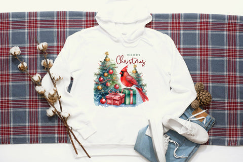 Merry Christmas Cardinal Sublimation PNG Sublimation CraftLabSVG 