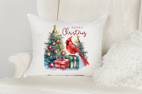 Merry Christmas Cardinal Sublimation PNG Sublimation CraftLabSVG 