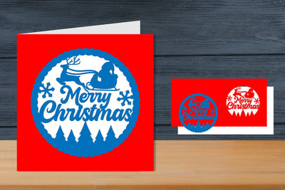 Merry Christmas Cards Template SVG zafrans studio 