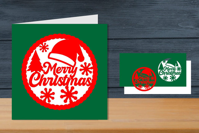 Merry Christmas Cards Template SVG zafrans studio 
