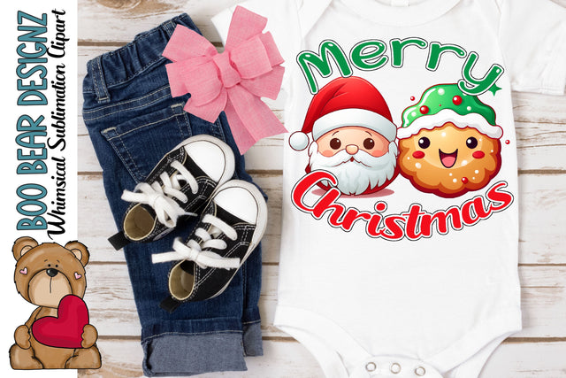 Merry Christmas Clipart Sublimation Boo Bear Designz 