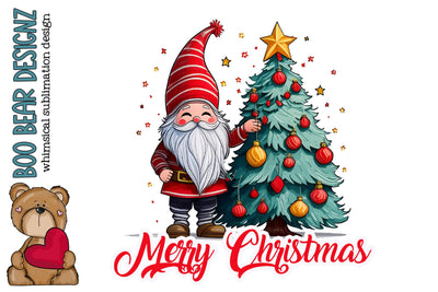 Merry Christmas Clipart Sublimation Boo Bear Designz 
