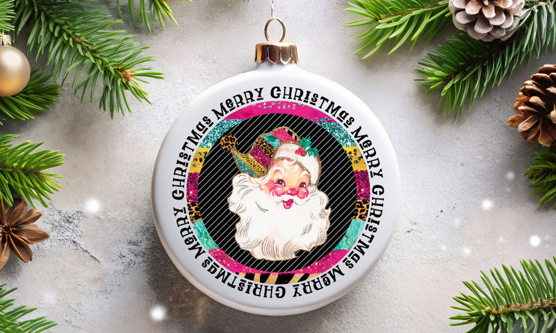 Merry Christmas Colorful Santa PNG | Colorful Holiday Design | Trendy Christmas Sublimation Art Sublimation Print Perfect Design Shop 