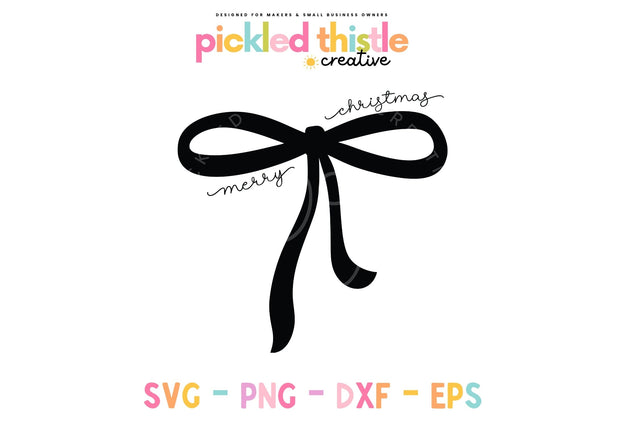 Merry Christmas Coquette SVG SVG Pickled Thistle Creative 