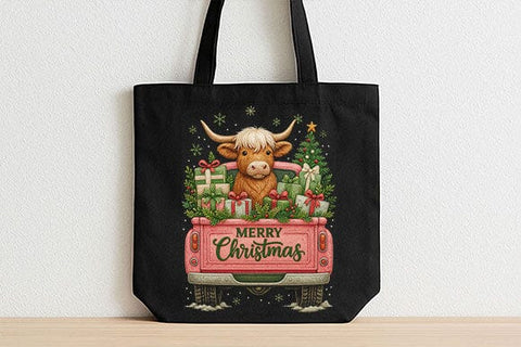 Merry Christmas Cow Truck PNG SVG BillahCrafts 