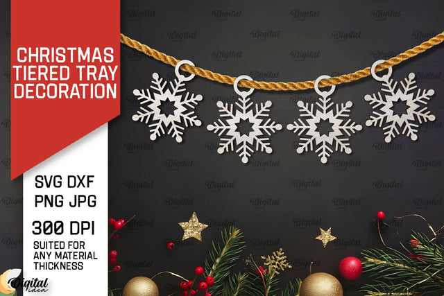 Merry Christmas Decor Laser Cut. Christmas Banner SVG SVG Evgenyia Guschina 