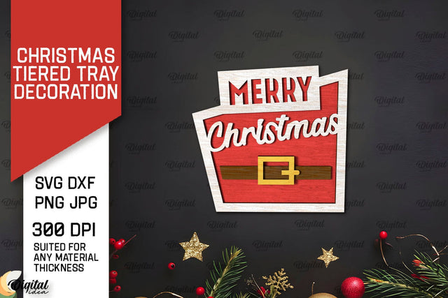 Merry Christmas Decor Laser Cut. Christmas Decoration SVG SVG Evgenyia Guschina 