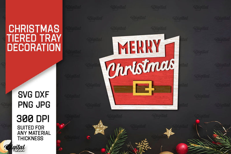 Merry Christmas Decor Laser Cut. Christmas Decoration SVG SVG Evgenyia Guschina 