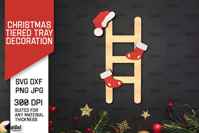 Merry Christmas Decor Laser Cut. Christmas Decoration SVG SVG Evgenyia Guschina 