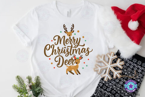 Merry Christmas Deer, Christmas Quote SVG Design, Christmas Sublimation SVG FiveStarCrafting 