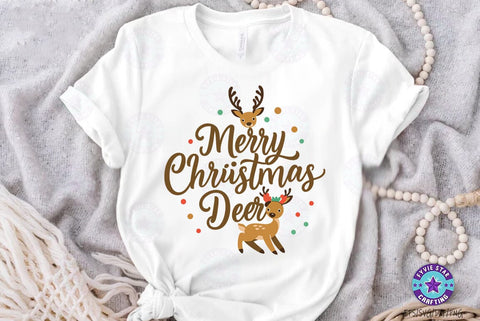 Merry Christmas Deer, Christmas Quote SVG Design, Christmas Sublimation SVG FiveStarCrafting 