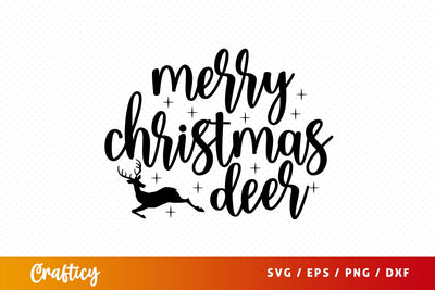 Merry Christmas deer SVG Design SVG Designangry 