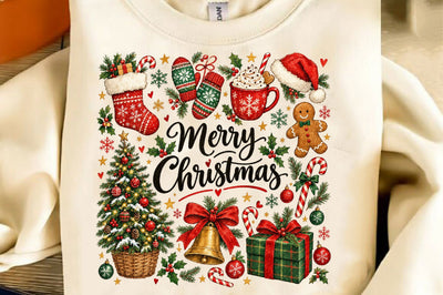 Merry Christmas Elements Set PNG Sublimation SVGista 