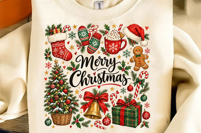 Merry Christmas Elements Set PNG Sublimation SVGista 