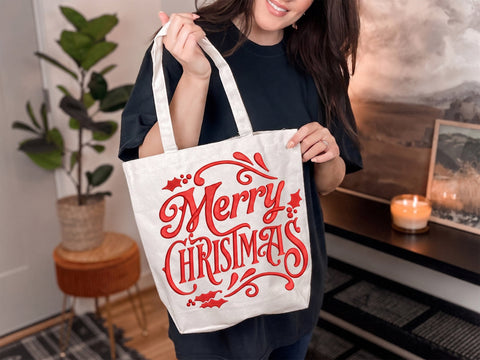 Merry Christmas Embroidery Design, 4 Sizes, Christmas Machine Embroidery Design Embroidery/Applique DESIGNS DesignDestine 