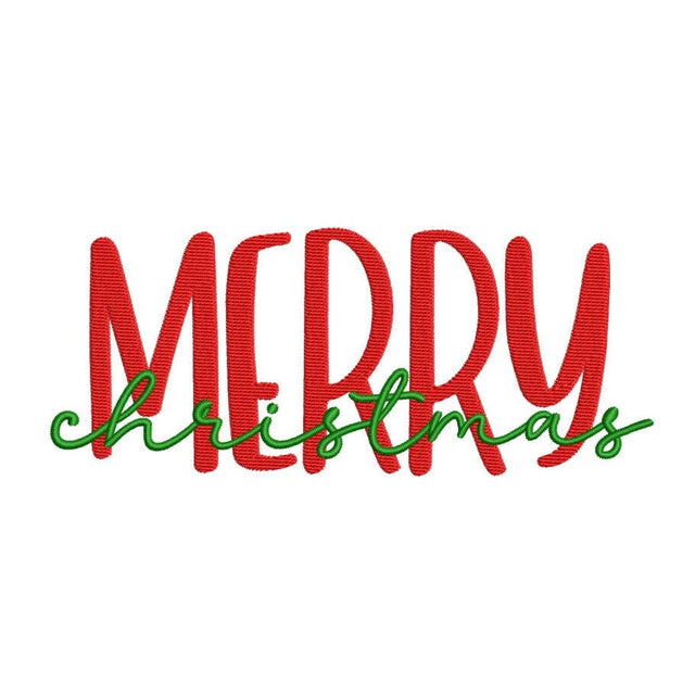 Merry Christmas Embroidery Design, 4 sizes, Instant Download Embroidery/Applique DESIGNS Nino Nadaraia 