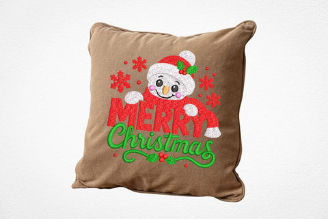 Merry Christmas Embroidery Design, Cute Snowman Machine Embroidery File, Holiday Winter Snowman Applique, Merry Christmas Sayings Sign Embroidery/Applique DESIGNS DesignDestine 