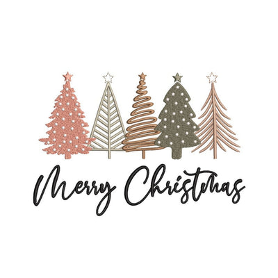 Merry Christmas Embroidery Design, Leopard Christmas trees Embroidery File, Xmas tree embroidery, 4 sizes, Instant download Embroidery/Applique DESIGNS Nino Nadaraia 