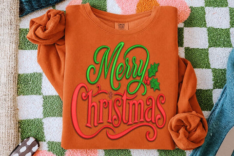 Merry Christmas Embroidery Design SVG DesignDestine 