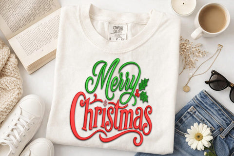 Merry Christmas Embroidery Design SVG DesignDestine 