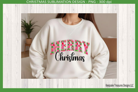 Merry Christmas Eve & Merry Christmas Bright Patchwork Sublimation Png Printable Sublimation Keepsake Treasures Designs LLC. 