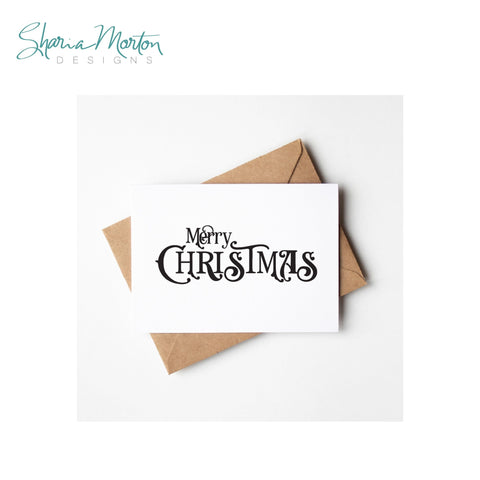 Merry Christmas Festive Lettering for Cards, Signs and Holiday Decor Sublimation Sharia Morton Designs 